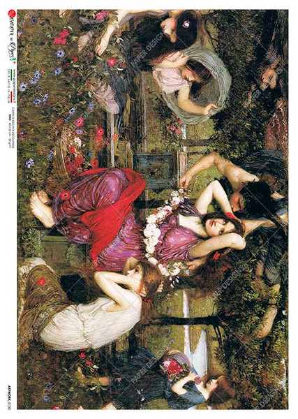 Paper Designs Rice Paper Waterhouse Flora and the Zephyrs Artwork 0130 A4 Rice Paper