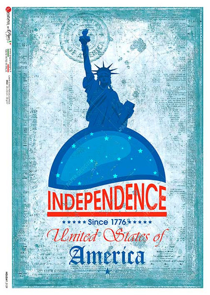 Paper Designs Since 1776 Independence Rice Paper Holiday 0129 A4 Rice Paper