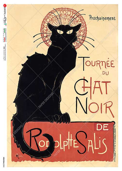 Paper Designs Rice Paper Tournee du Chat Noir Nouveau 0043 A3 Rice Paper