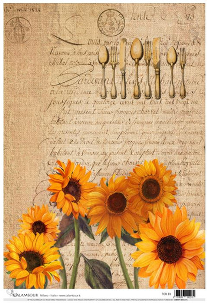 Calambour Sunflower Script A3 Rice Paper