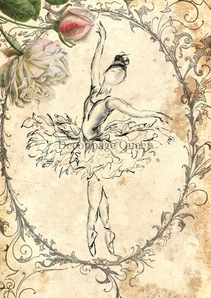 Decoupage Queen Sweet and Sassy Floral Dance A4 Rice Paper