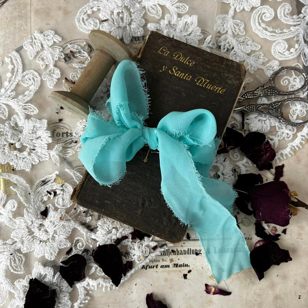 Silk Chiffon Ribbon Mint