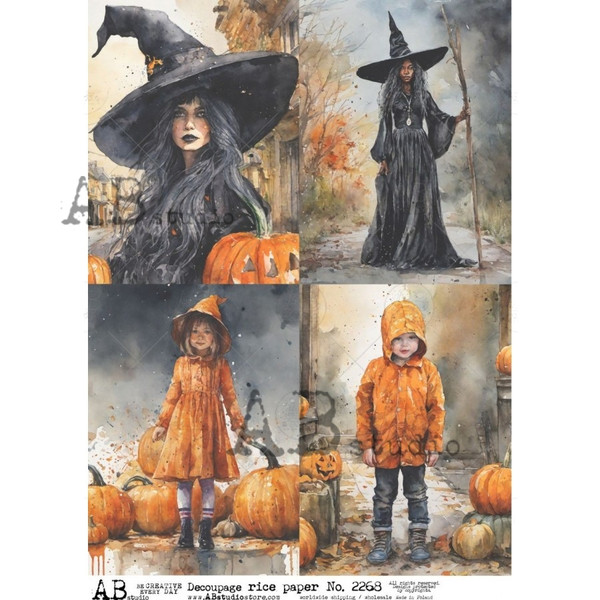 AB Studios Witches 4 Pack A4 Rice Paper