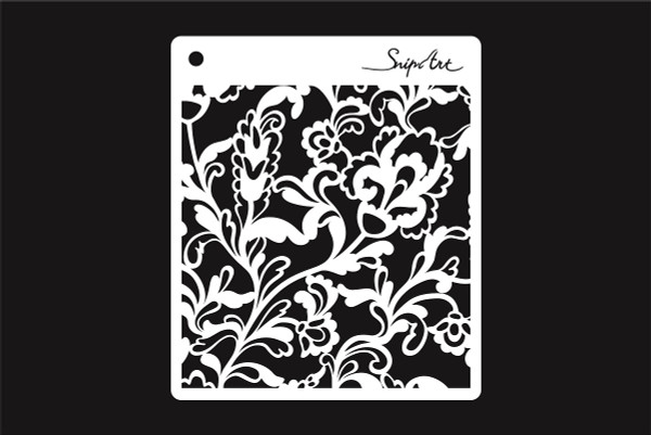 Snipart Baroque Garden -  Flora Stencil 15 cm x 15 cm