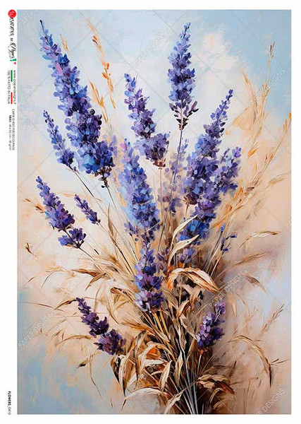 Paper Designs Sprigs of Lavender A4 Rice Paper