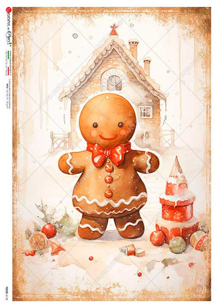 Paper Designs Gingerbread Girl A4 Rice Paper