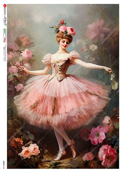 Paper Designs Victorian Elegant Ballerina A3 Rice Paper