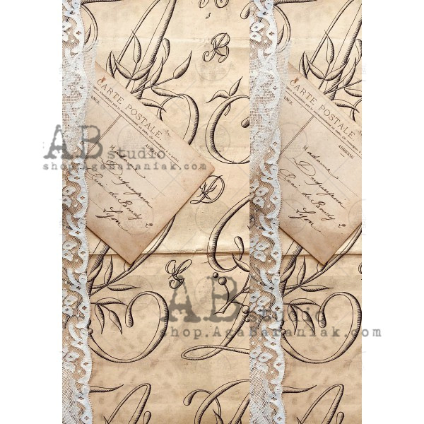 AB Studios Hand Written Letter Bundles A4 Rice Paper