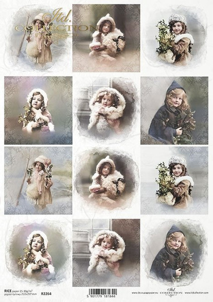 ITD Collection Twelve Winter Mini Portraits A4 Rice Paper