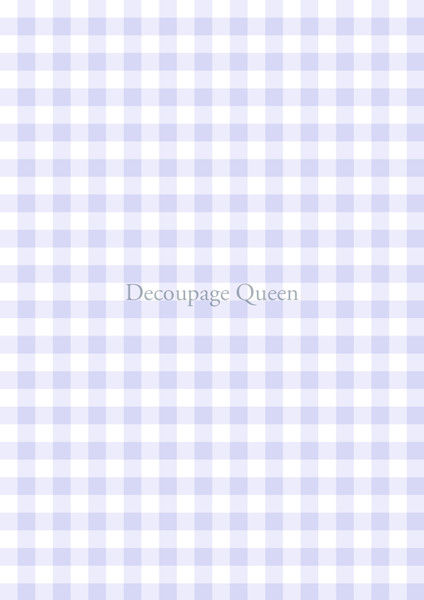 Decoupage Queen Purple Gingham A4 Rice Paper