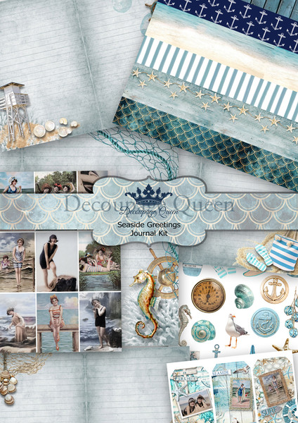 Decoupage Queen Seaside Greetings Journal Pack