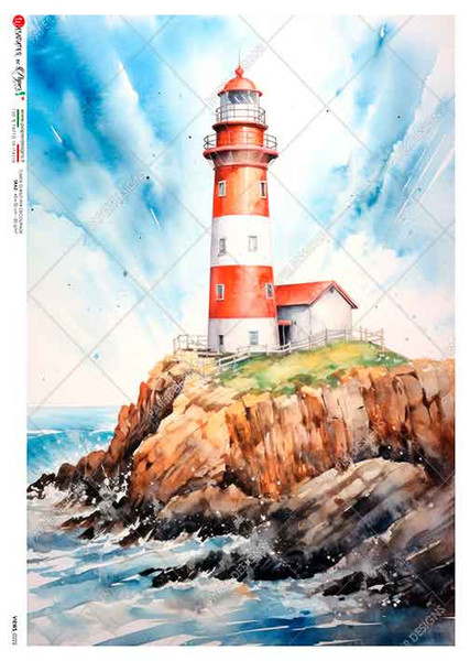 Paper Designs Cape Cod Lighthouse A4 Rice Paper