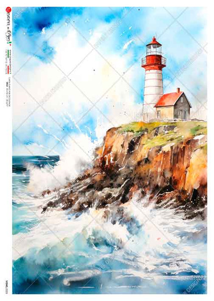 Paper Designs Cliffside Lighthouse A3 Rice Paper