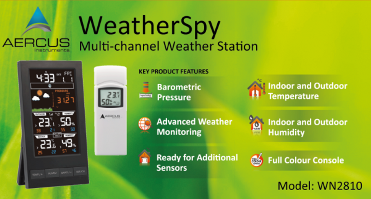 Aercus Instruments  WeatherSpy - Desktop Multichannel Weather Station