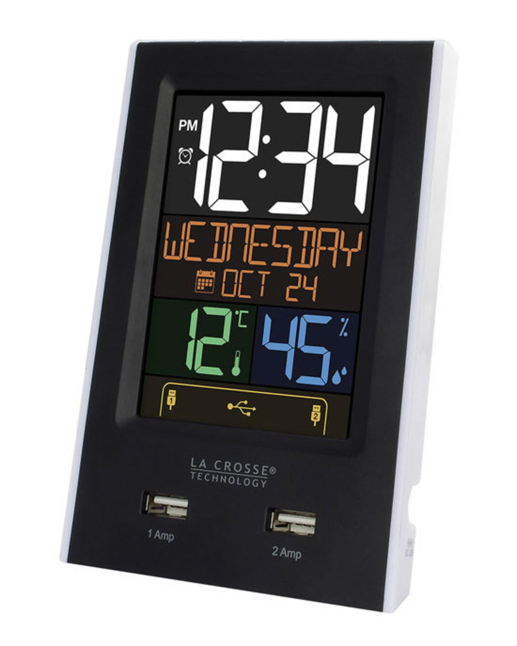 La Crosse C86224 Alarm Clock with 2 USB Ports