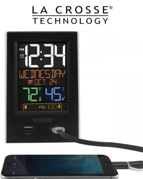 La Crosse C86224 Alarm Clock with 2 USB Ports