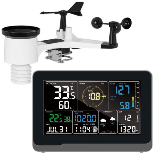 WS3980C-PROv2 TESA Prof 7.5 Inch Colour WIFI Weather Station with IOT Intelligent Linkage Control