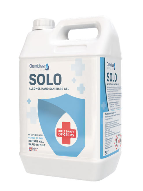 Solo - Alcohol hand sanitiser gel - Kills 99.9% of Viruses & Bacteria