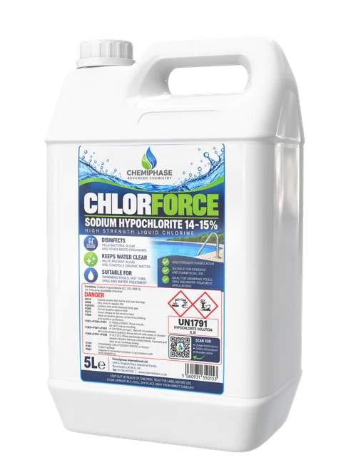 ChlorForce M15 - Sodium Hypochlorite 14-15% 5 Litres