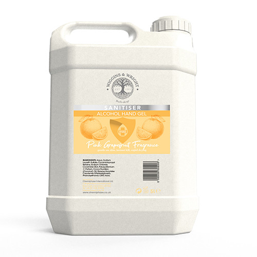 Pink Grapefruit Alcohol Hand Sanitiser Gel 1 x 5 Litres