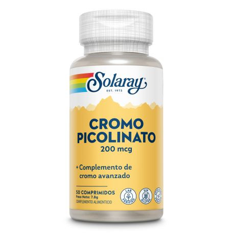 Solaray cromo picolinato 200mcg 50 comprimidos