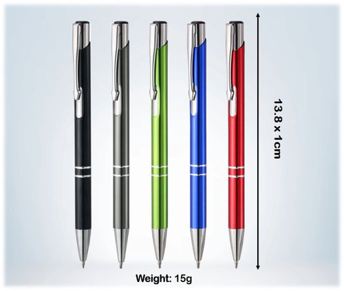 Metal Pens retractable action for office - colors/size