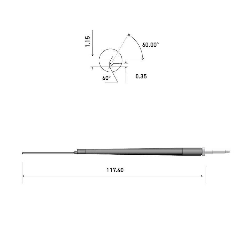 120mm 60° 2um 5mm i-Series Stylus