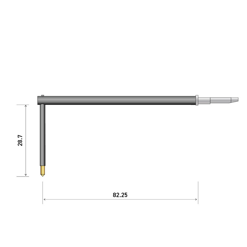 100mm 60° 2um x 28.7mm Shank Clr NFTS Stylus Arm