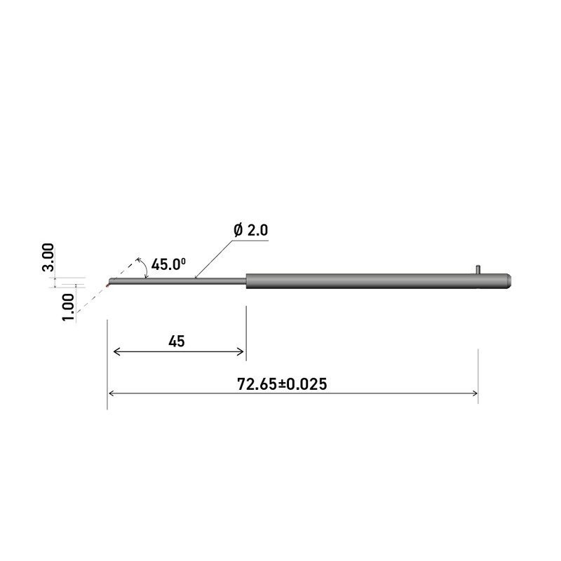 138mm 0.8mm Dia Forward Pointing Talylmin 4 Stylus