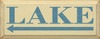 Lake with left arrow Wood Sign