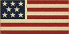Vintage American Flag 8 Stars Wood Sign