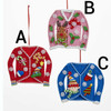 sweater ornament 
sweaters 
ugly christmas sweater
ugly christmas sweater ornament