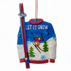 Let It Snow Ski Sweater Ornament