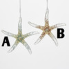 Starfish With Glitter Ornament  5 inch  Acrylic