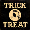 Wood Sign - Trick or Treat (With Owl)