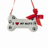 I Love My Mutt Dog Bone Ornament