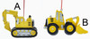 Excavator or Bulldozer Construction Trucks Ornaments