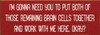I'm gonna need you to put both of those remaining brain cells together and work with me here, okay?
