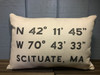 Custom (Latitude & Longitude) Pillow 20"x12"
