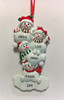 RESIN STACKED SNOWMAN OF 4 ORN Personalized Example As Shown
