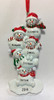 Snowman Family of Five Ornament