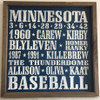 Minnesota Twins Baseball 18x18 inch Vintage Print Wood Sign