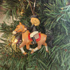 Back of Brown Horse Equestrian Girl Ornament