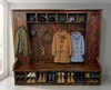 Handcrafted Reclaimed Barn Wood 90 Inch Grand Mudroom Organizer Bench | Artisan Hall Tree with Cabinet