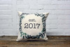 Established Year with Wreath - Personalized Square Pillow 16 x 16