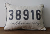 Zip Code with City, State - Personalized Pillow 12 x 20