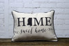 Home Sweet Home with State Graphic - Personalized Pillow 12 x 20