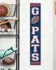Outdoor Welcome Sign for Porch Go Pats - Vertical Porch Board 8x47 For Patriots Fans
