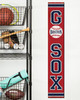 Outdoor Welcome Sign for Porch Go Sox - Vertical Porch Board 8x47 For Red Sox Fans