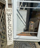 Outdoor Welcome Sign for Porch - Dogs Welcome People Tolerated - Vertical Porch Board 8x47 For Dog Lovers